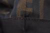 Authentic FENDI Zucca Vintage Shoulder Tote Bag Purse Canvas Brown 0570J