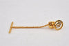 Authentic Christian Dior Logo Motif Chain Tie Tack Pin Gold Tone CD 0570K