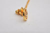 Authentic Christian Dior Logo Motif Chain Tie Tack Pin Gold Tone CD 0570K