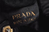 Authentic PRADA Nappa Gaufre 2Way Hand Tote Bag Leather Nylon Black 0571J