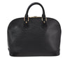 Authentic Louis Vuitton Epi Alma PM Hand Bag Black M40302 LV 0572J