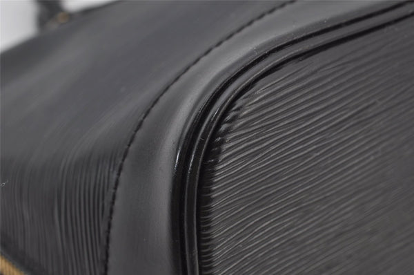 Authentic Louis Vuitton Epi Alma PM Hand Bag Black M40302 LV 0572J