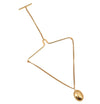Authentic Christian Dior Vintage Logo Motif Tie Chain Pin Gold Tone CD 0574K