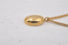 Authentic Christian Dior Vintage Logo Motif Tie Chain Pin Gold Tone CD 0574K