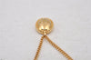 Authentic Christian Dior Vintage Logo Motif Tie Chain Pin Gold Tone CD 0574K