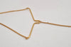 Authentic Christian Dior Vintage Logo Motif Tie Chain Pin Gold Tone CD 0574K
