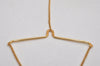 Authentic Christian Dior Vintage Logo Motif Tie Chain Pin Gold Tone CD 0574K