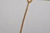 Authentic Christian Dior Vintage Logo Motif Tie Chain Pin Gold Tone CD 0574K