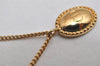 Authentic Christian Dior Vintage Logo Motif Tie Chain Pin Gold Tone CD 0574K