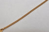 Authentic Christian Dior Vintage Logo Motif Tie Chain Pin Gold Tone CD 0574K