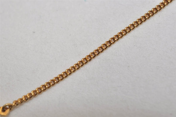 Authentic Christian Dior Vintage Logo Motif Tie Chain Pin Gold Tone CD 0574K