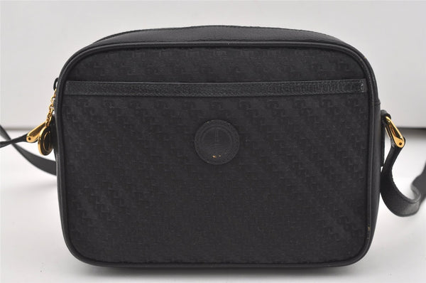 Authentic GUCCI Shoulder Cross Body Bag Purse Canvas Leather Black Junk 0575J