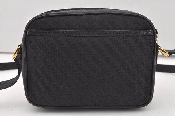 Authentic GUCCI Shoulder Cross Body Bag Purse Canvas Leather Black Junk 0575J