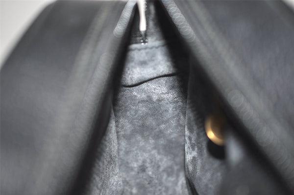 Authentic GUCCI Shoulder Cross Body Bag Purse Canvas Leather Black Junk 0575J