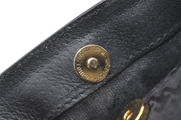 Authentic GUCCI Shoulder Cross Body Bag Purse Canvas Leather Black Junk 0575J