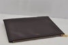 Authentic SAINT LAURENT Vintage Clutch Hand Bag Purse Leather Brown YSL 0576J