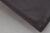 Authentic SAINT LAURENT Vintage Clutch Hand Bag Purse Leather Brown YSL 0576J