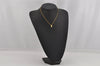 Authentic Christian Dior Gold Tone Rhinestone Chain Pendant Necklace CD 0576K