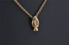 Authentic Christian Dior Gold Tone Rhinestone Chain Pendant Necklace CD 0576K