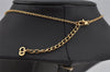 Authentic Christian Dior Gold Tone Rhinestone Chain Pendant Necklace CD 0576K