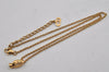 Authentic Christian Dior Gold Tone Rhinestone Chain Pendant Necklace CD 0576K