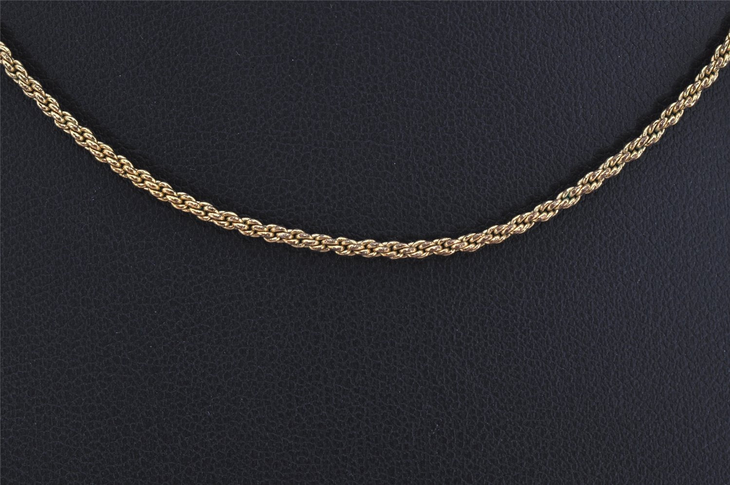 Authentic Christian Dior Gold Tone Chain Pendant Necklace CD 0577K