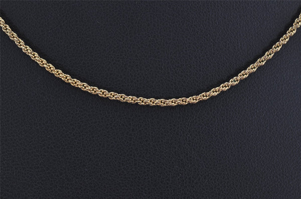 Authentic Christian Dior Gold Tone Chain Pendant Necklace CD 0577K