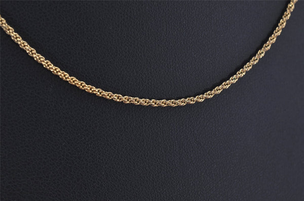 Authentic Christian Dior Gold Tone Chain Pendant Necklace CD 0577K