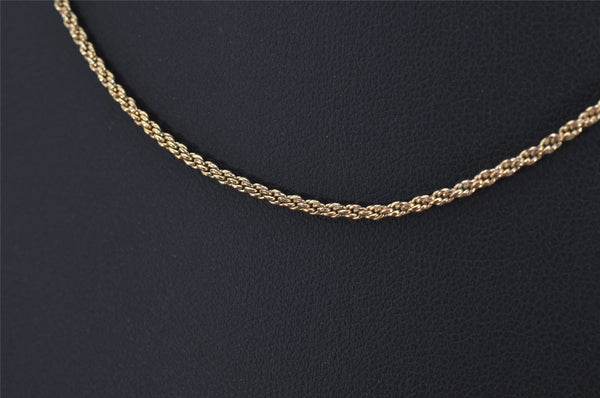 Authentic Christian Dior Gold Tone Chain Pendant Necklace CD 0577K