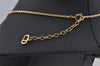 Authentic Christian Dior Gold Tone Chain Pendant Necklace CD 0577K