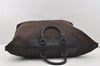 Auth FENDI Vintage Zucchino Travel Boston Bag Canvas Leather Brown Junk 0578J