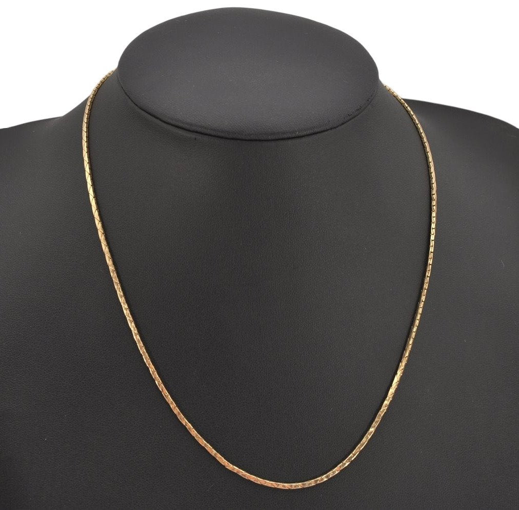 Authentic Christian Dior Vintage Gold Tone Chain Pendant Necklace CD 0578K