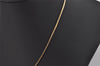 Authentic Christian Dior Vintage Gold Tone Chain Pendant Necklace CD 0578K