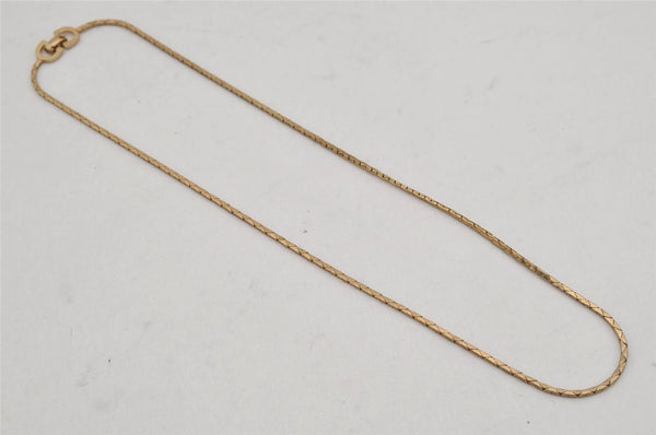 Authentic Christian Dior Vintage Gold Tone Chain Pendant Necklace CD 0578K