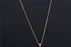 Authentic YVES SAINT LAURENT Logo Motif Necklace Chain Pendant Gold 0579K