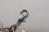 Authentic Christian Dior Silver Tone Logo Bag Charm Key Ring Silver Junk 0581K