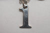 Authentic Christian Dior Silver Tone Logo Bag Charm Key Ring Silver Junk 0581K