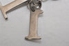 Authentic Christian Dior Silver Tone Logo Bag Charm Key Ring Silver Junk 0581K