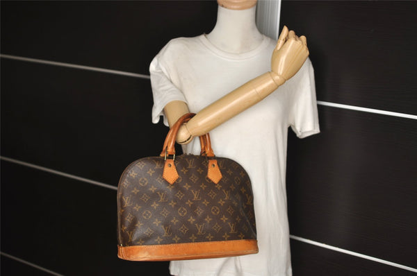 Authentic Louis Vuitton Monogram Alma Hand Bag Purse M51130 LV 0582J
