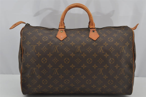 Authentic Louis Vuitton Monogram Speedy 40 Hand Boston Bag M41522 LV 0583J