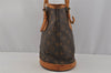 Authentic Louis Vuitton Monogram Bucket PM Shoulder Tote Bag M42238 LV 0584J