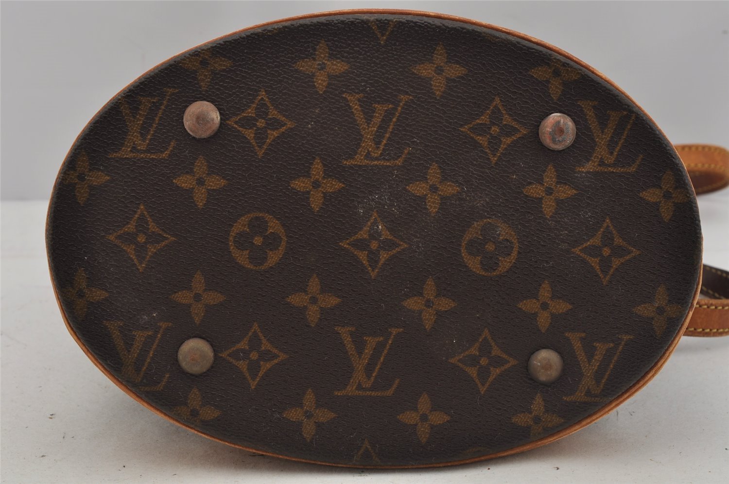 Authentic Louis Vuitton Monogram Bucket PM Shoulder Tote Bag M42238 LV 0584J