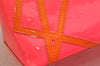 Authentic Louis Vuitton Vernis Fluo Reade PM Hand Bag Pink M91903 LV Junk 0584K