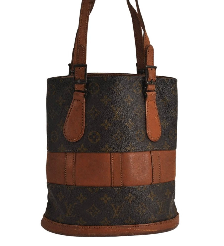 Authentic Louis Vuitton Monogram Bucket PM Shoulder Tote Bag USA Model LV 0587K