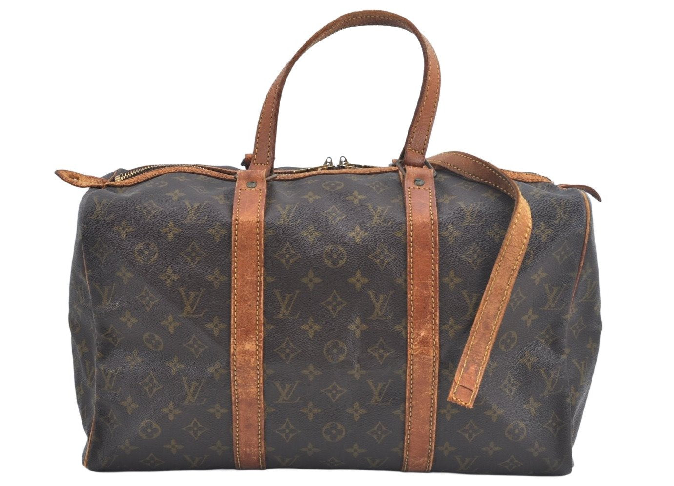 Authentic Louis Vuitton Monogram Sac Souple 45 Hand Boston Bag M41624 Junk 0588I