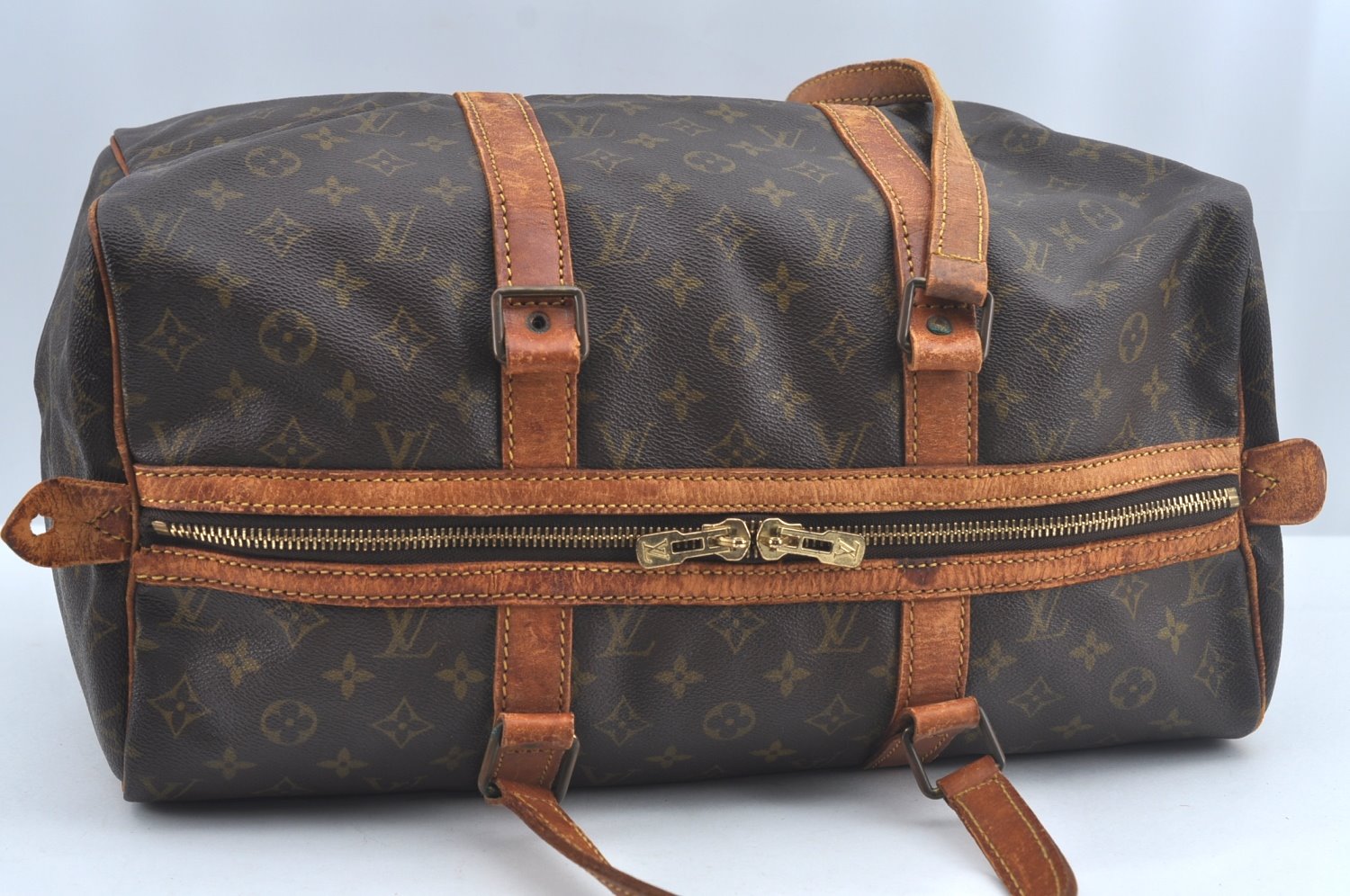 Authentic Louis Vuitton Monogram Sac Souple 45 Hand Boston Bag M41624 Junk 0588I