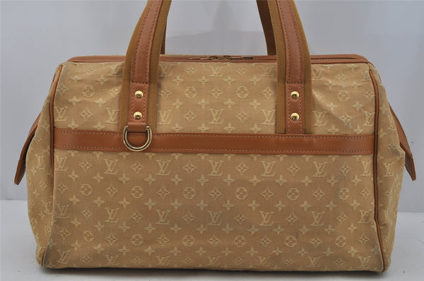 Auth Louis Vuitton Monogram Mini Josephine GM Hand Bag Beige M92413 LV 0589J