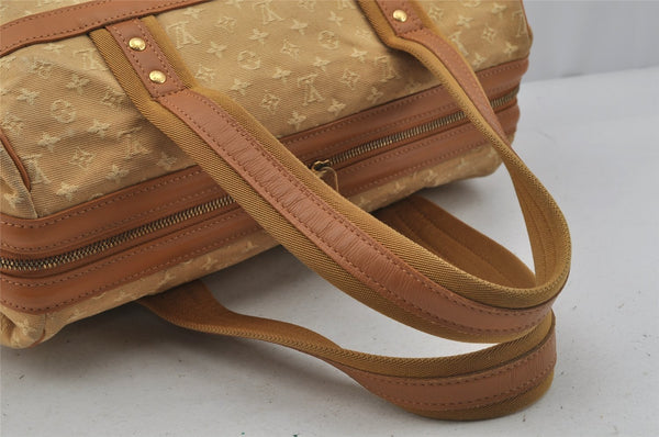Auth Louis Vuitton Monogram Mini Josephine GM Hand Bag Beige M92413 LV 0589J