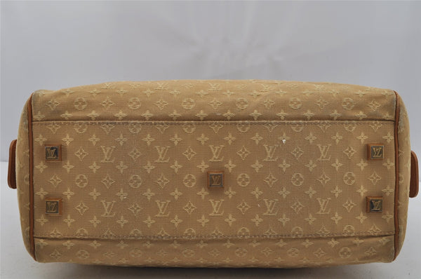 Auth Louis Vuitton Monogram Mini Josephine GM Hand Bag Beige M92413 LV 0589J