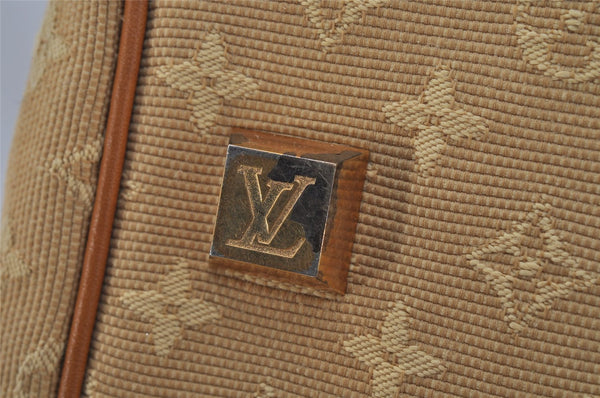 Auth Louis Vuitton Monogram Mini Josephine GM Hand Bag Beige M92413 LV 0589J
